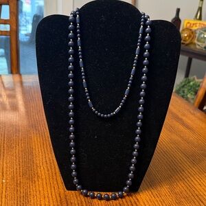 Monet 2 Blue Beaded Necklaces